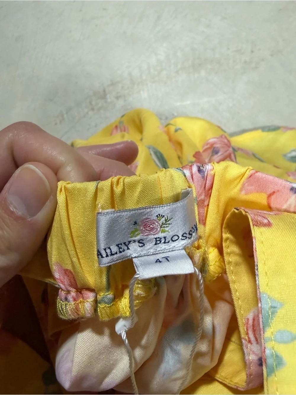 Bailey’s blossoms NWT Yellow Floral Suspender Skirt for Kids 4T